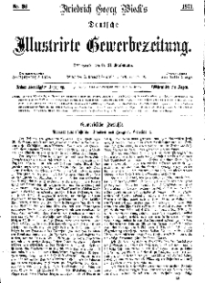 Deutsche Illustrirte Gewerbezeitung, 1871. Jahrg. XXXVI, nr 38.