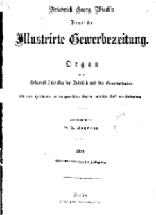 Deutsche Illustrirte Gewerbezeitung. Jahrg. XXXVII. (Inhalts-Verzeichniß)