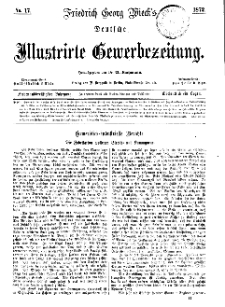 Deutsche Illustrirte Gewerbezeitung, 1872. Jahrg. XXXVII, nr 17.