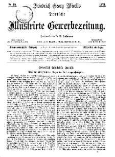 Deutsche Illustrirte Gewerbezeitung, 1872. Jahrg. XXXVII, nr 18.