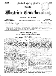 Deutsche Illustrirte Gewerbezeitung, 1872. Jahrg. XXXVII, nr 36.