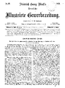 Deutsche Illustrirte Gewerbezeitung, 1872. Jahrg. XXXVII, nr 37.