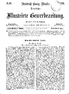 Deutsche Illustrirte Gewerbezeitung, 1872. Jahrg. XXXVII, nr 38.