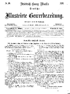 Deutsche Illustrirte Gewerbezeitung, 1872. Jahrg. XXXVII, nr 39.