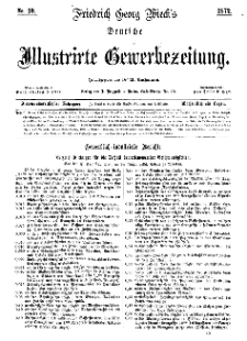 Deutsche Illustrirte Gewerbezeitung, 1872. Jahrg. XXXVII, nr 40.