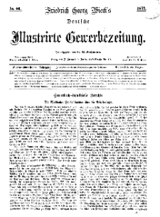 Deutsche Illustrirte Gewerbezeitung, 1872. Jahrg. XXXVII, nr 46.