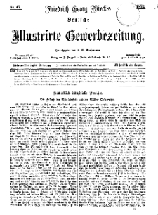 Deutsche Illustrirte Gewerbezeitung, 1872. Jahrg. XXXVII, nr 47.