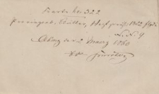 Karta nr 322 - dwa zamówienia na czasopisma