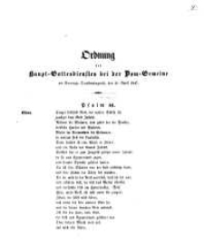 Ordnung des Haupt-Gottesdienstes bei der Dom-Gemeine Am Sonntage Quasimodogeniti, den 11. April 1847
