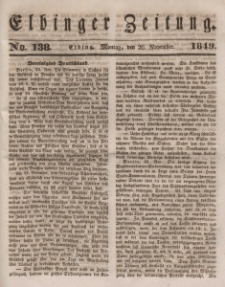 Elbinger Zeitung, No. 138 Montag, 26. November 1849