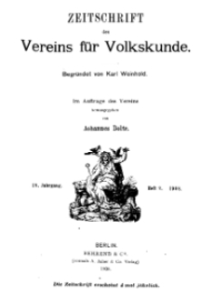 Zeitschrift des Vereins für Volkskunde, 18. Jahrgang, 1908, Heft 2.