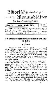 Historische Monatsblätter für die Provinz Posen, Jg. 1, 1900, Nr 10.