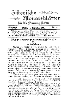 Historische Monatsblätter für die Provinz Posen, Jg. 1, 1900, Nr 12.