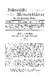 Historische Monatsblätter für die Provinz Posen, Jg. 2, 1901, Nr 10.