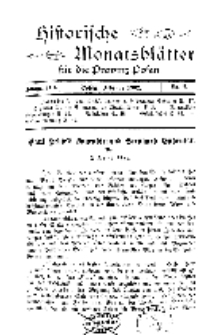Historische Monatsblätter für die Provinz Posen, Jg. 3, 1902, Nr 2.