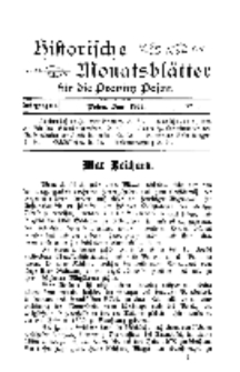 Historische Monatsblätter für die Provinz Posen, Jg. 3, 1902, Nr 6.
