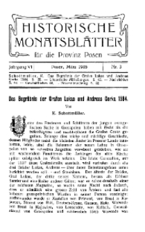 Historische Monatsblätter für die Provinz Posen, Jg. 6, 1905, Nr 3.