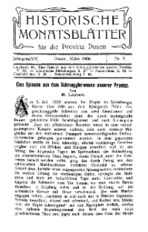 Historische Monatsblätter für die Provinz Posen, Jg. 7, 1906, Nr 3.