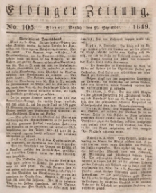 Elbinger Zeitung, No. 105 Montag, 10. September 1849