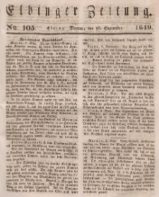 Elbinger Zeitung, No. 105 Montag, 10. September 1849
