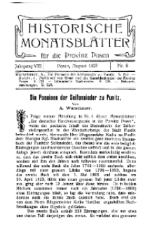 Historische Monatsblätter für die Provinz Posen, Jg. 8, 1907, Nr 8.