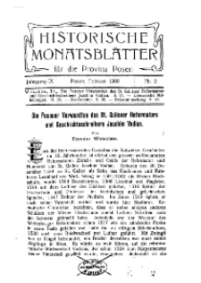 Historische Monatsblätter für die Provinz Posen, Jg. 9, 1908, Nr 2.