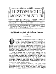 Historische Monatsblätter für die Provinz Posen, Jg. 9, 1908, Nr 3.