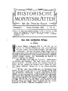 Historische Monatsblätter für die Provinz Posen, Jg. 10, 1909, Nr 12.