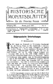 Historische Monatsblätter für die Provinz Posen, Jg. 12, 1911, Nr 6.