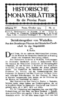 Historische Monatsblätter für die Provinz Posen, Jg. 15, 1914, Nr 10.