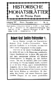 Historische Monatsblätter für die Provinz Posen, Jg. 15, 1914, Nr 12.