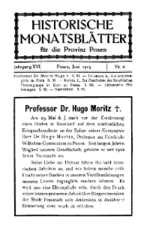 Historische Monatsblätter für die Provinz Posen, Jg. 16, 1915, Nr 6.