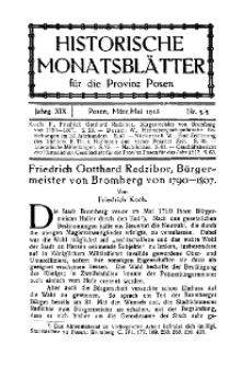 Historische Monatsblätter für die Provinz Posen, Jg. 19, 1918, Nr 3/5.