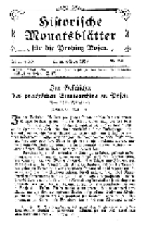 Historische Monatsblätter für die Provinz Posen, Jg. 20, 1919, Nr 2/3.