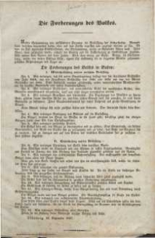 Die Forderungen des Volkes