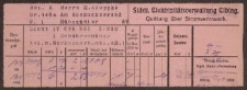 Städt. Elektrizitätsverwaltung Elbing - rachunek za prąd (M. Kleppke)