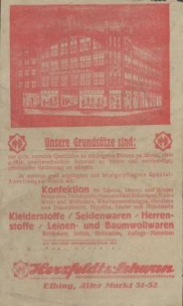 Herzfeld & Schwan, Elbing. Alter Markt 51-52 - rachunek