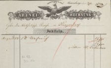 Arznei-Rechnung - rachunek z apteki (1862)