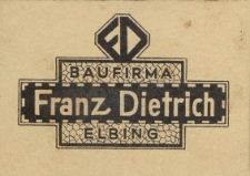 Baufirma Franz Dietrich Elbing - wizytówka firmy