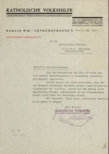 Katholische Volkshilfe - pismo