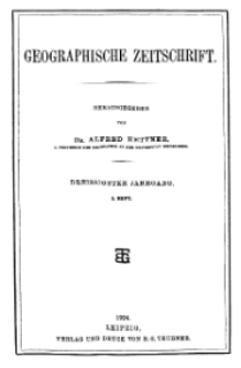 Geographische Zeitschrift, 30. Jhrg., 2. Heft 1924
