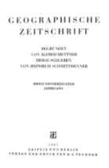 Geographische Zeitschrift, 43. Jhrg.