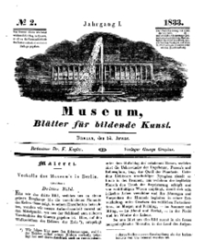 Museum, Blätter für bildende Kunst, Nr. 2, 14 Januar 1833, 1 Jhrg.