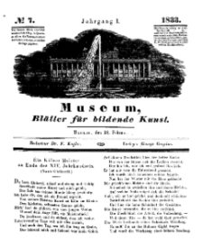Museum, Blätter für bildende Kunst, Nr. 7, 18 Februar 1833, 1 Jhrg.