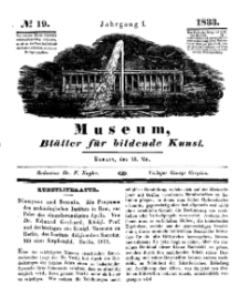 Museum, Blätter für bildende Kunst, Nr. 19, 13 Mai 1833, 1 Jhrg.