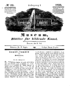 Museum, Blätter für bildende Kunst, Nr. 22, 3 Juni 1833, 1 Jhrg.