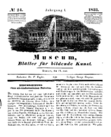Museum, Blätter für bildende Kunst, Nr. 24, 17 Juni 1833, 1 Jhrg.