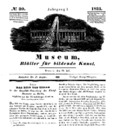 Museum, Blätter für bildende Kunst, Nr. 30, 29 Juli 1833, 1 Jhrg.
