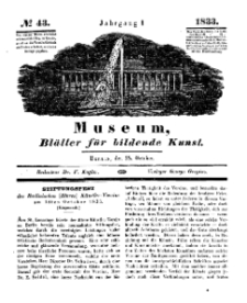 Museum, Blätter für bildende Kunst, Nr. 43, 28 October 1833, 1 Jhrg.