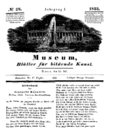 Museum, Blätter für bildende Kunst, Nr. 28, 15 Juli 1833, 1 Jhrg.